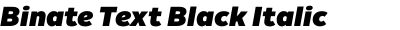 Binate Text Black Italic